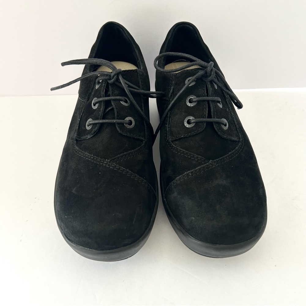 WOLKY Comfort Lace Up Walking Shoe Suede Oxford Support Black Size EU 37 Size 6 - Picture 4 of 11